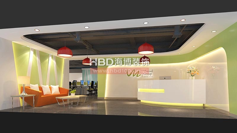 上海明酷辦公室裝修案例 前臺(tái)設(shè)計(jì)