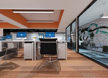 樂(lè)天創(chuàng)意園樣板房寫字樓裝修A版