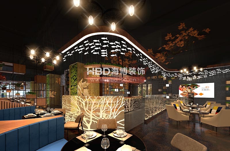 水楓林主題餐廳設(shè)計 收銀區(qū)設(shè)計