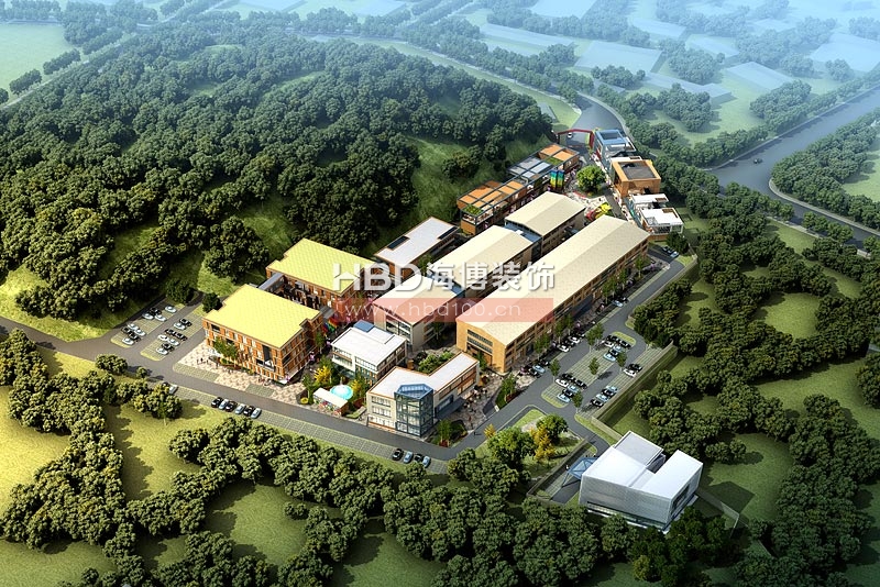 奧體創(chuàng)意園產(chǎn)業(yè)園設(shè)計(jì) 外觀鳥(niǎo)瞰圖設(shè)計(jì) 日景